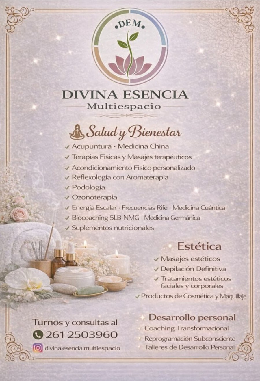 Propuestas de salud, bienestar y estética de Divina Esencia